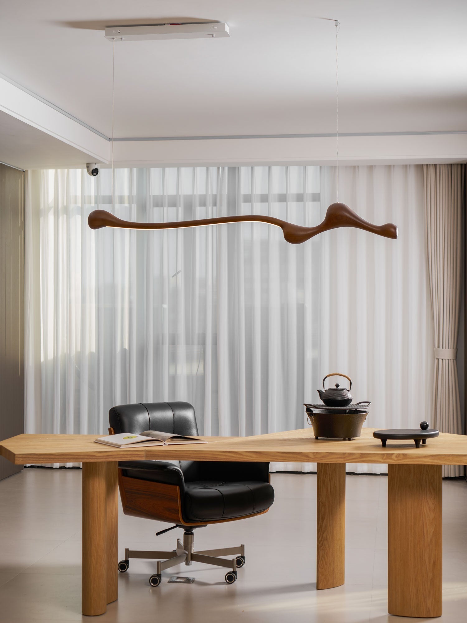 Alenor Wood Retro Pendant Lamp-Neutral Decor