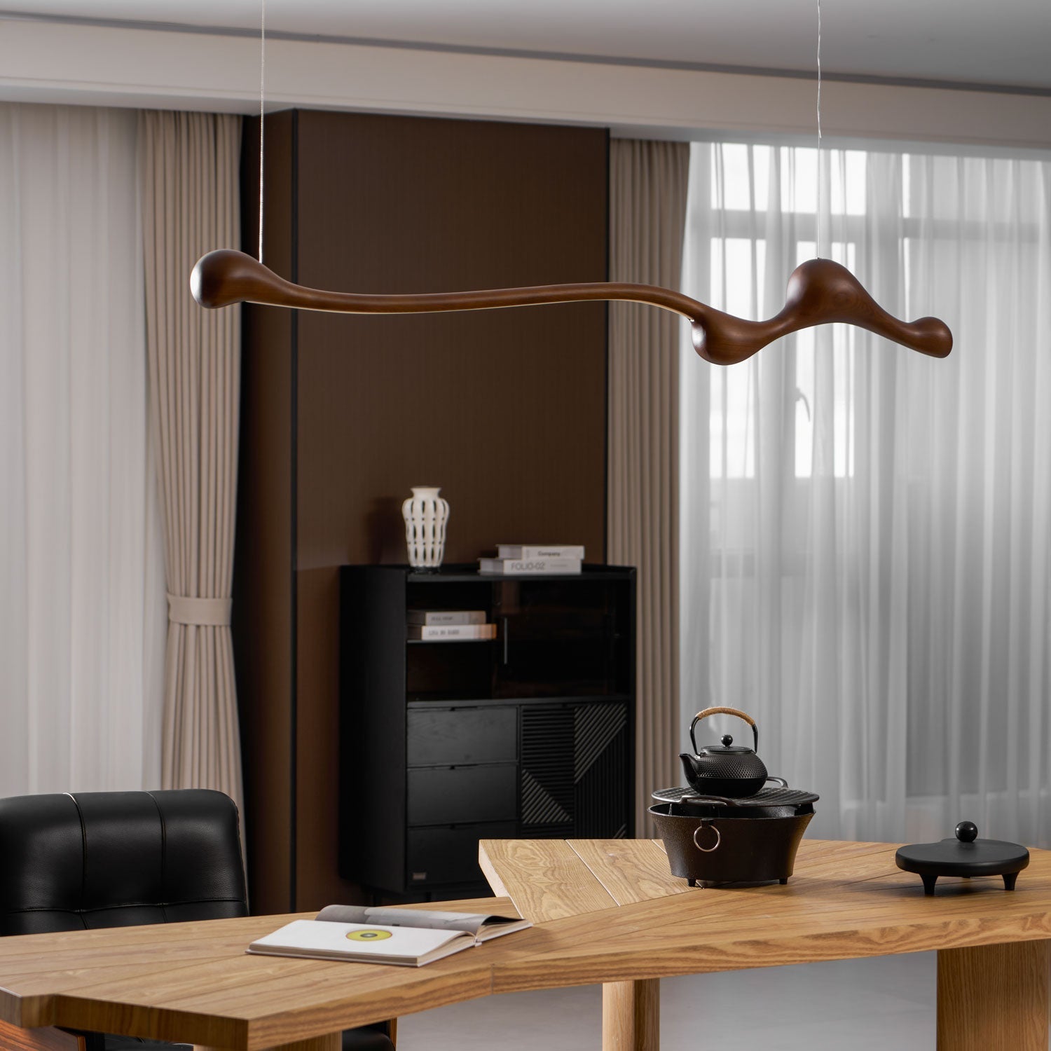 Alenor Wood Retro Pendant Lamp-Neutral Decor