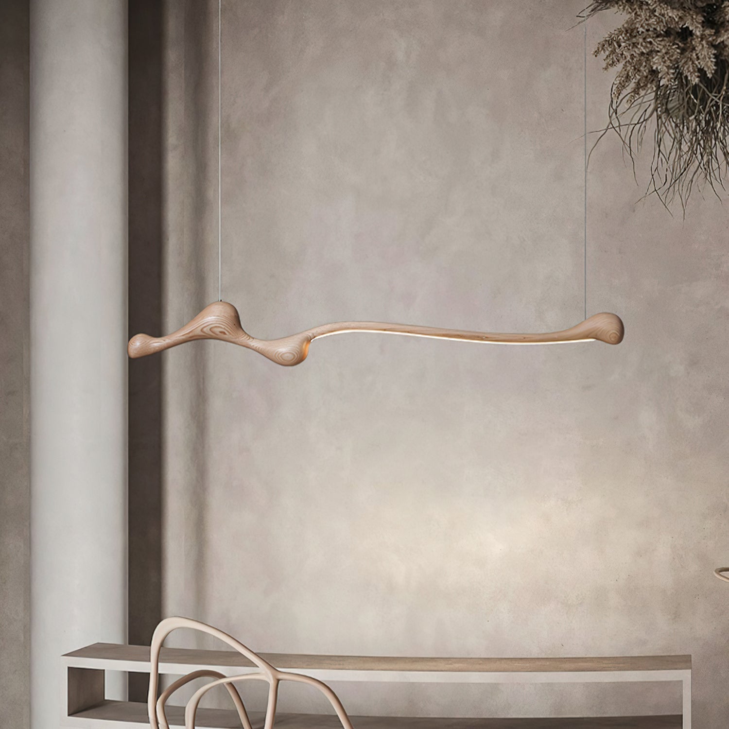 Alenor Wood Retro Pendant Lamp-Neutral Decor