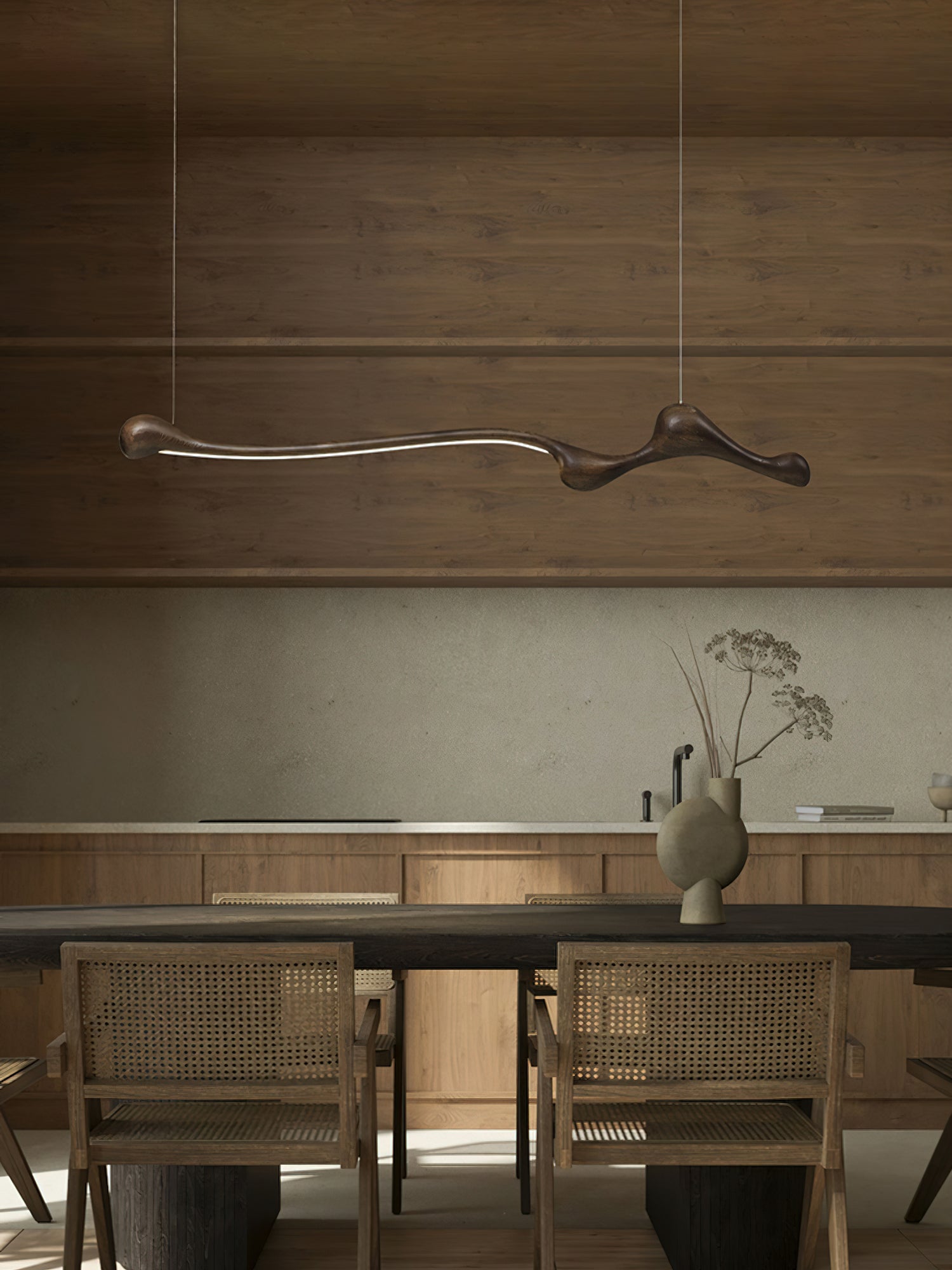 Alenor Wood Retro Pendant Lamp-Neutral Decor