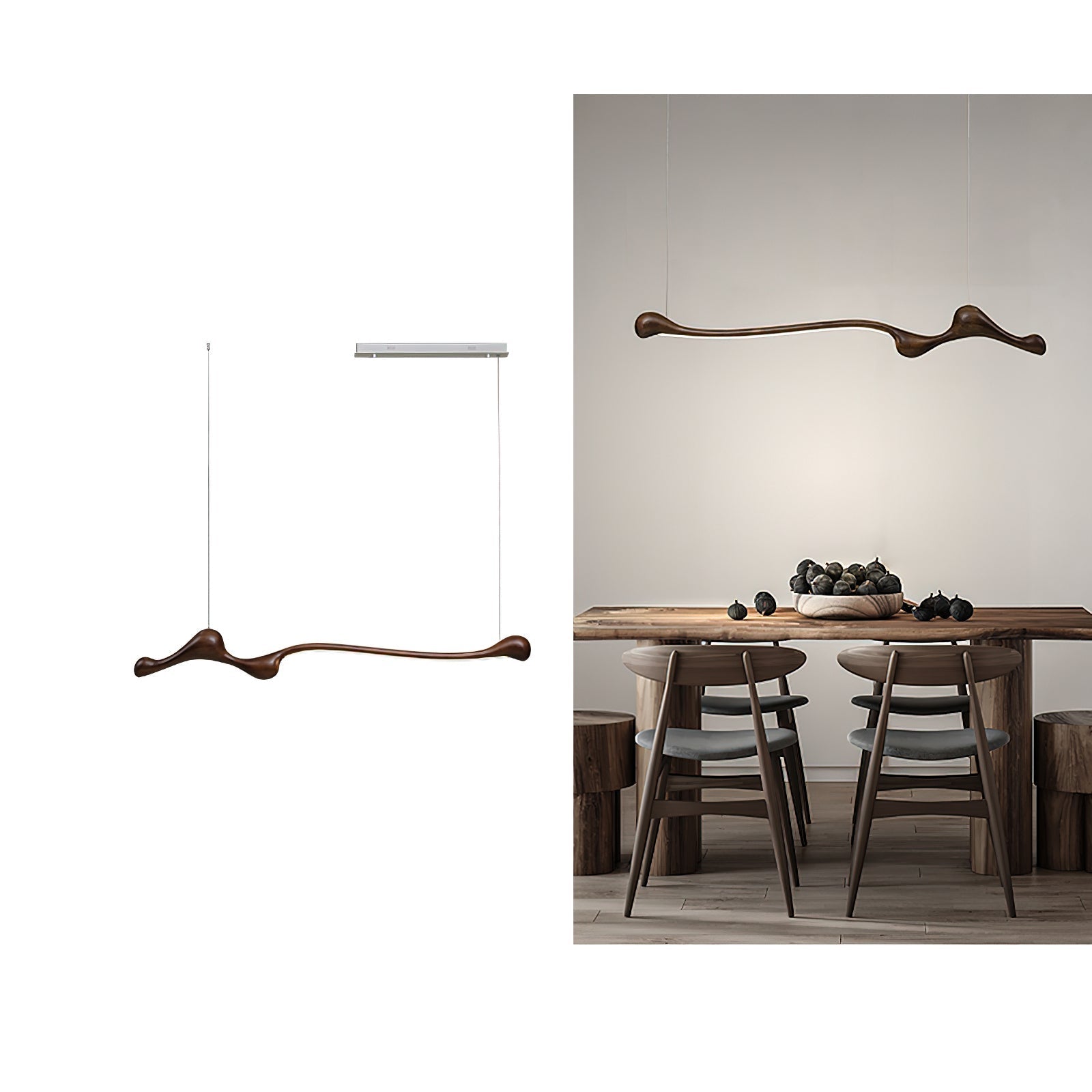 Alenor Wood Retro Pendant Lamp-Neutral Decor