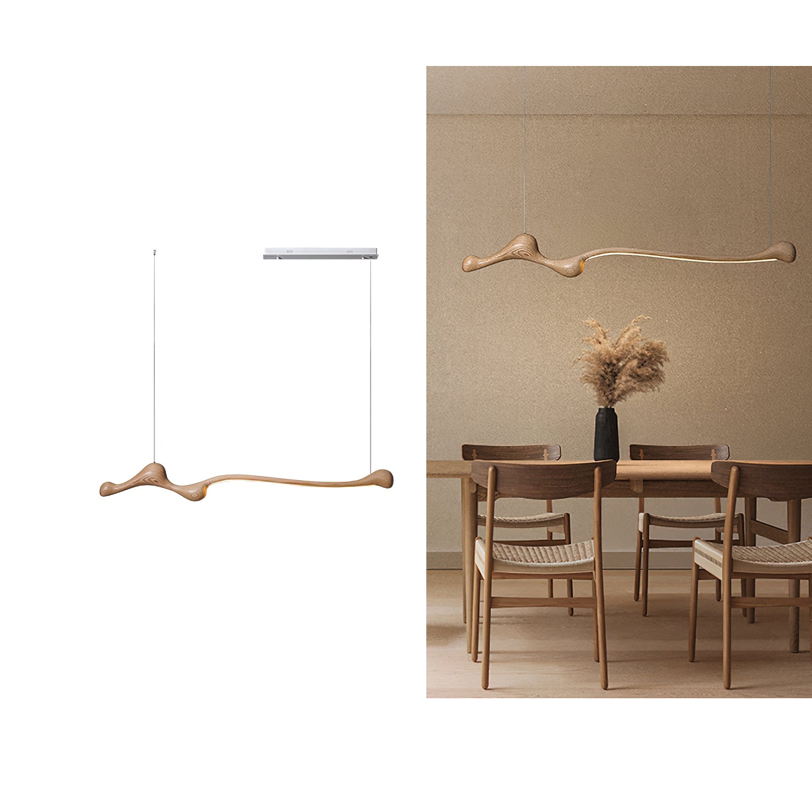Alenor Wood Retro Pendant Lamp-Neutral Decor