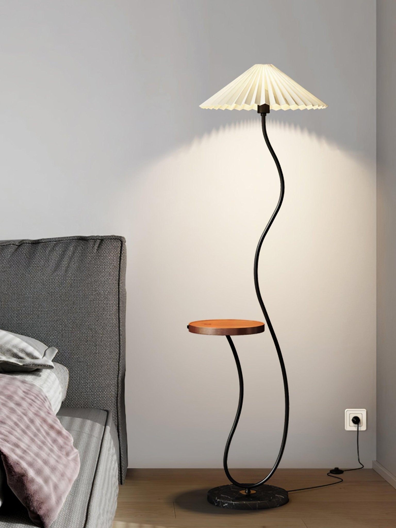 Ghel Minimalist Wood Floor Lamp-Neutral Decor