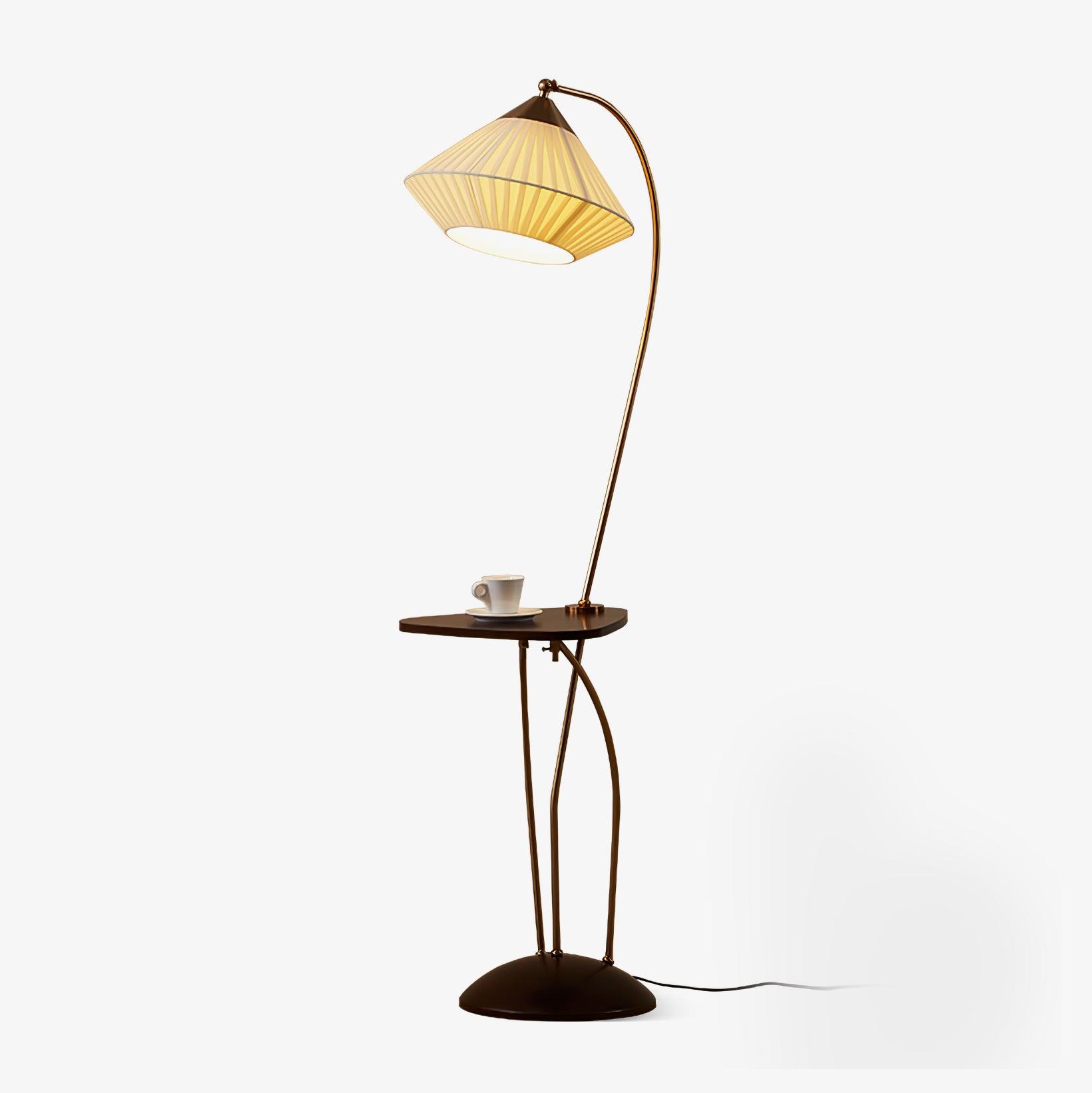 Raviq Fabric Vintage Floor Lamp-Neutral Decor