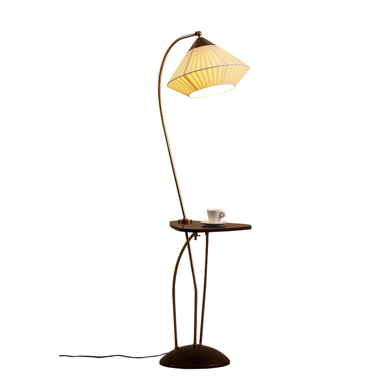 Raviq Fabric Vintage Floor Lamp-Neutral Decor