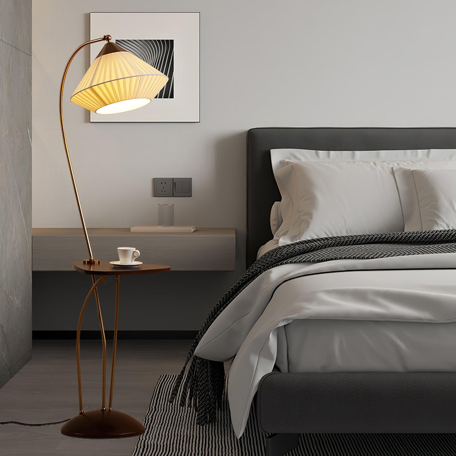Raviq Fabric Vintage Floor Lamp-Neutral Decor