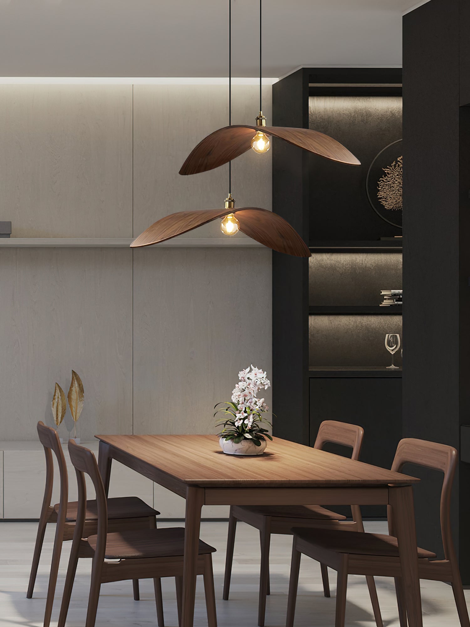 Palten Nordic Art Wooden Pendant Lamp-Neutral Decor