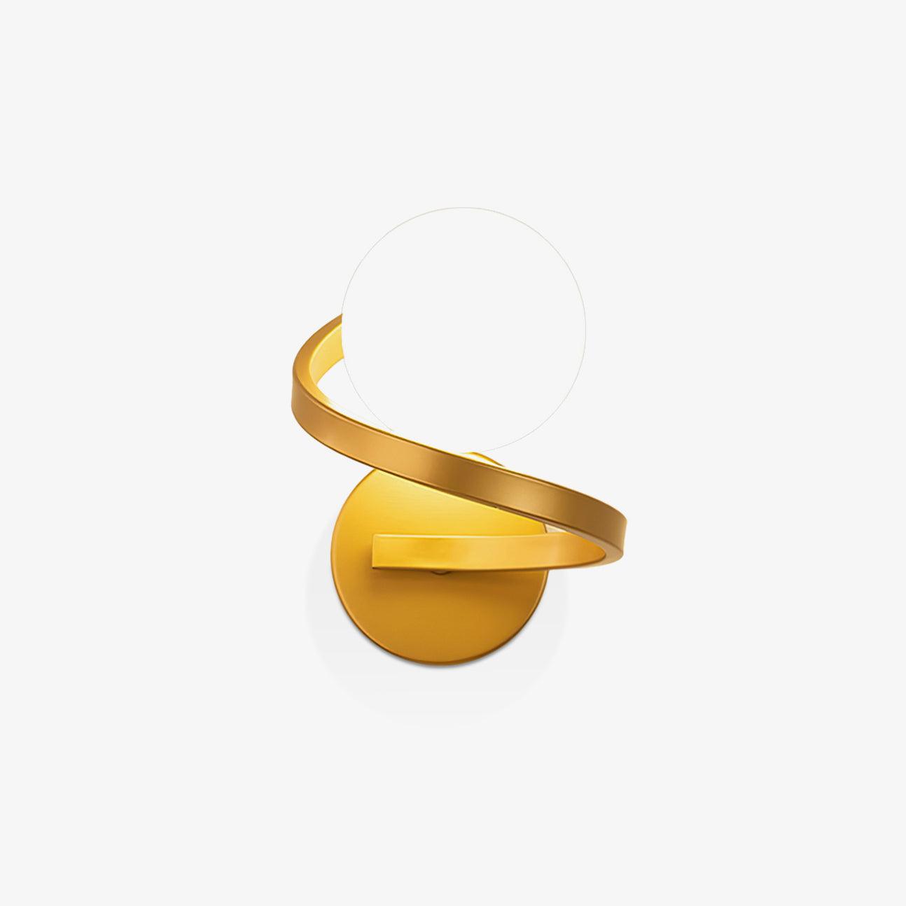Yvian Curved Modern Minimalist Brass Glass Wall Lamp-Neutral Decor