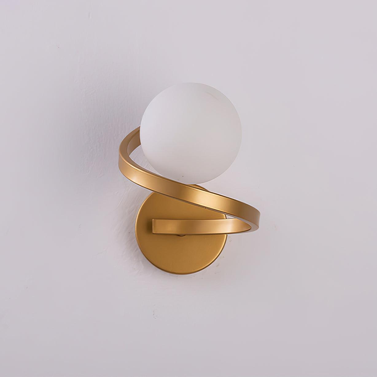 Yvian Curved Modern Minimalist Brass Glass Wall Lamp-Neutral Decor