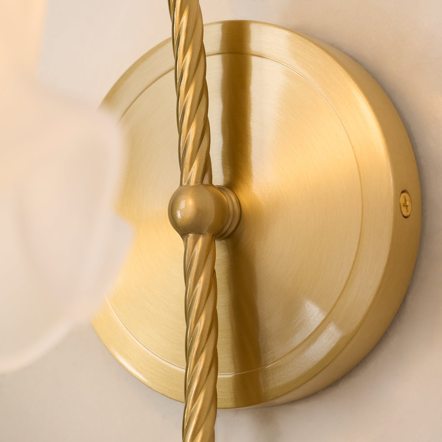 Lustra Wall Sconce Brass Gooseneck Glass-Neutral Decor