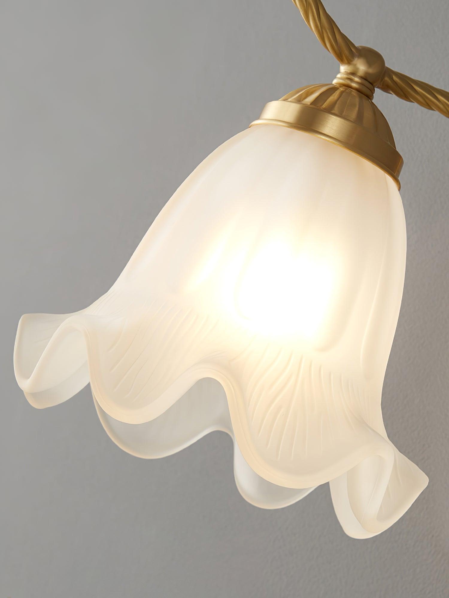 Lustra Wall Sconce Brass Gooseneck Glass-Neutral Decor