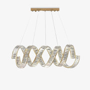 Lustra Chandelier Curved LED Crystal Luxurious-Neutral Decor