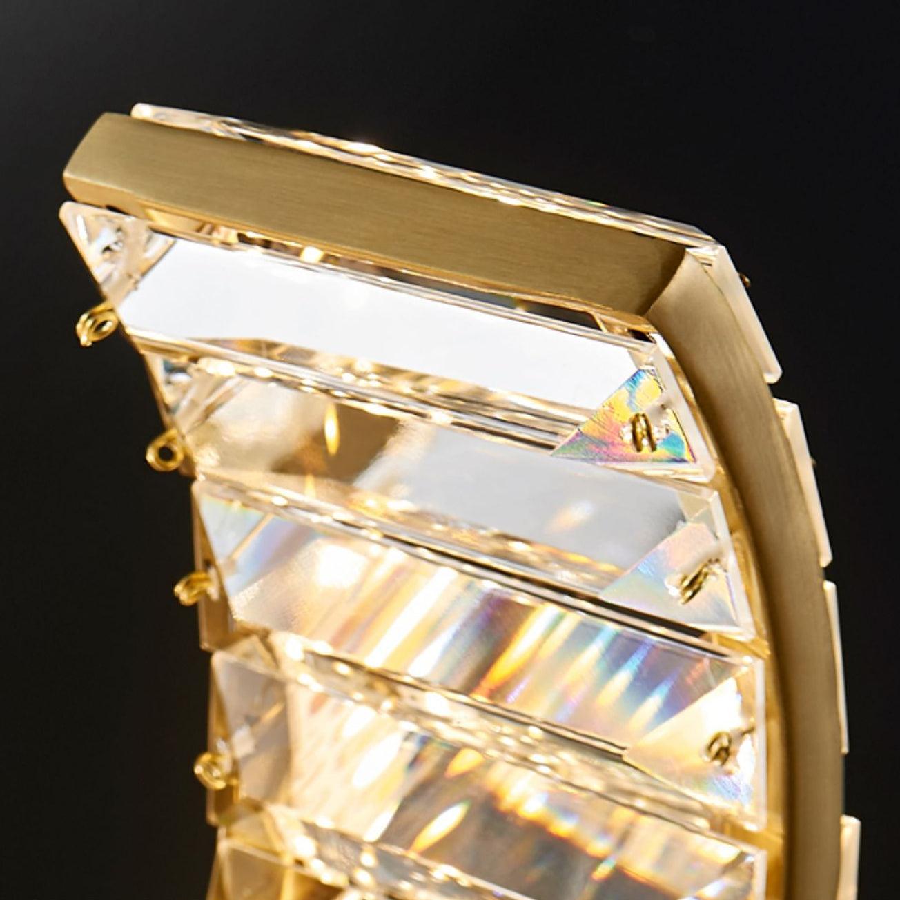 Lustra Chandelier Curved LED Crystal Luxurious-Neutral Decor