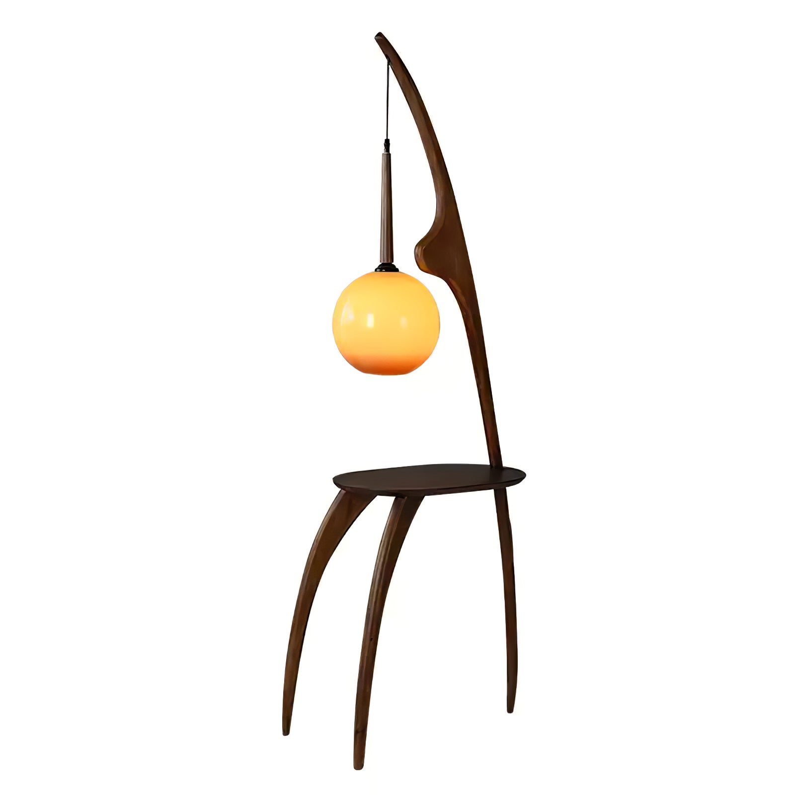 Eloz Curved Mantis Arm Floor Lamp-Neutral Decor