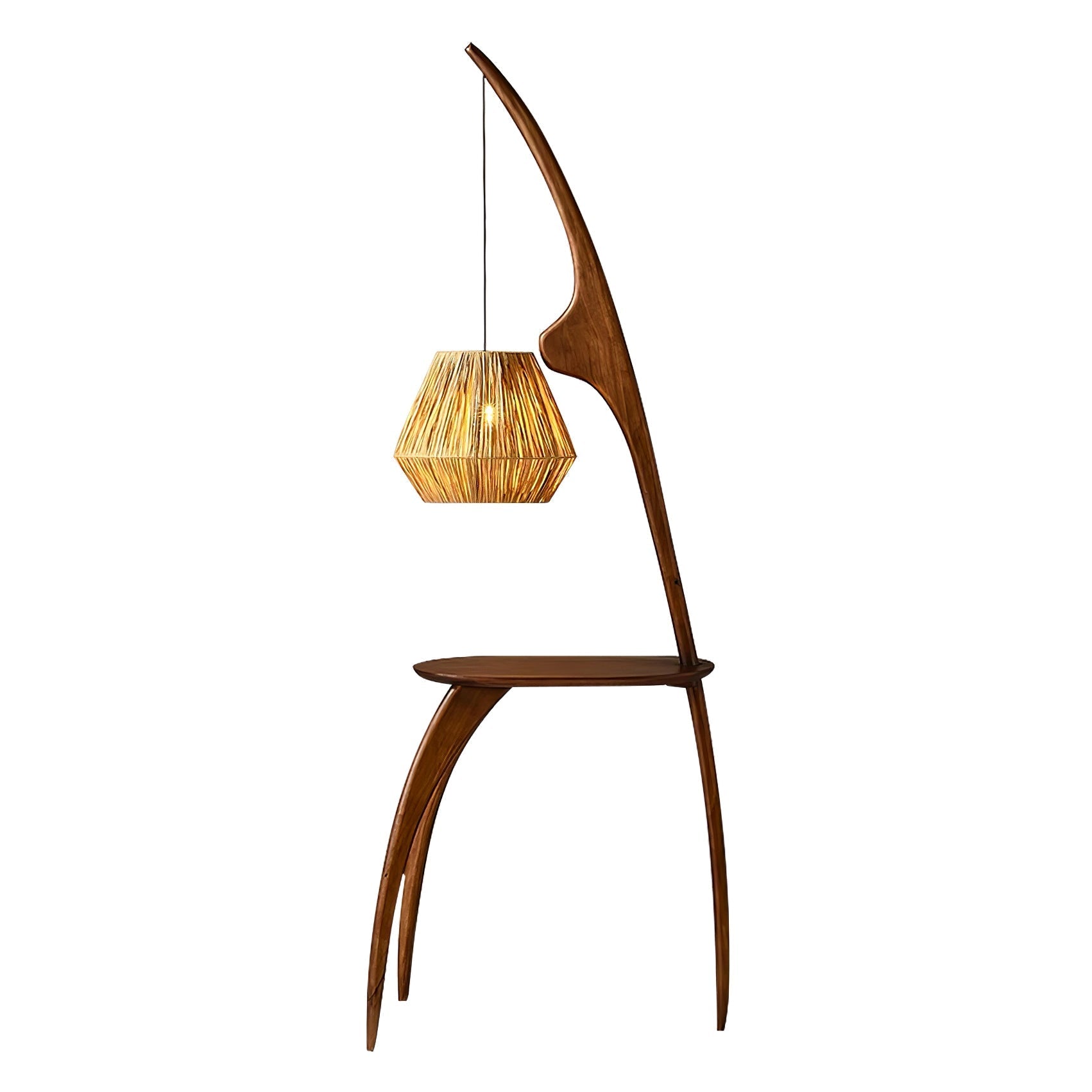 Eloz Curved Mantis Arm Floor Lamp-Neutral Decor
