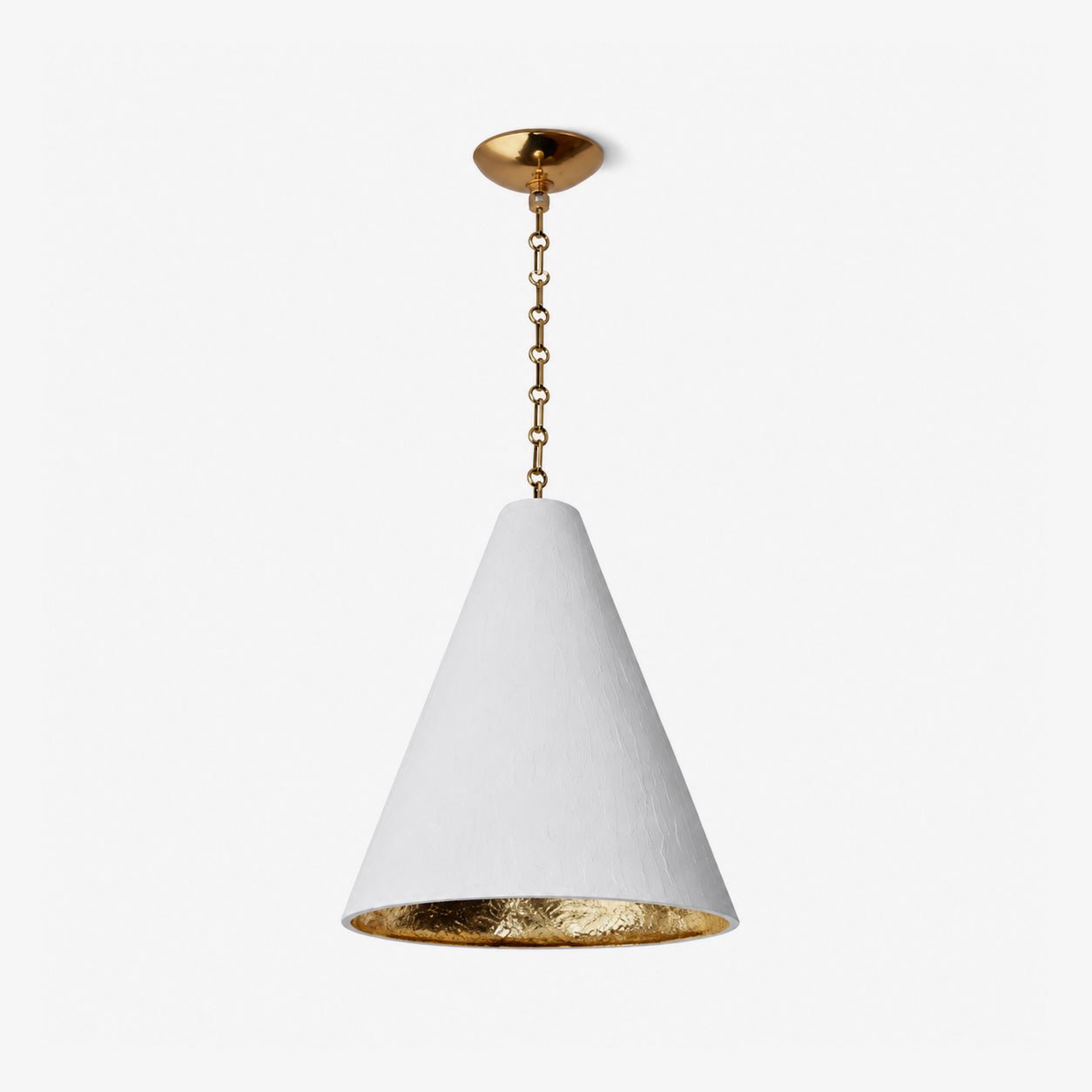Cuspide Plaster Cone Pendant Light-Neutral Decor