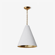 Cuspide Plaster Cone Pendant Light-Neutral Decor