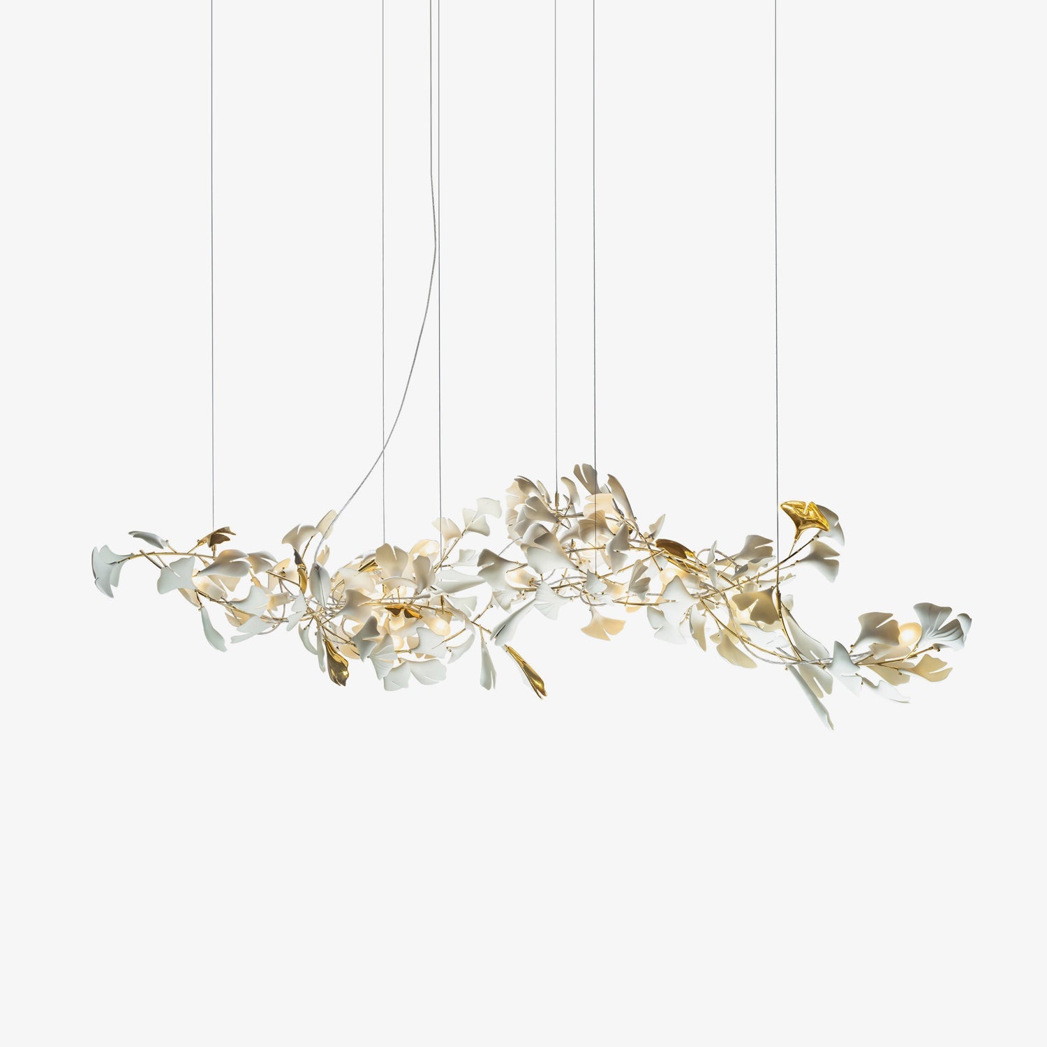 Eurzoris Gingko Leaf Chandelier-Neutral Decor