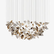 Darien Iridescent Leaf Pendant Light-Neutral Decor