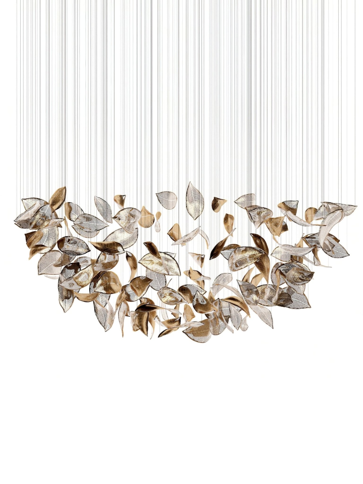 Darien Iridescent Leaf Pendant Light-Neutral Decor