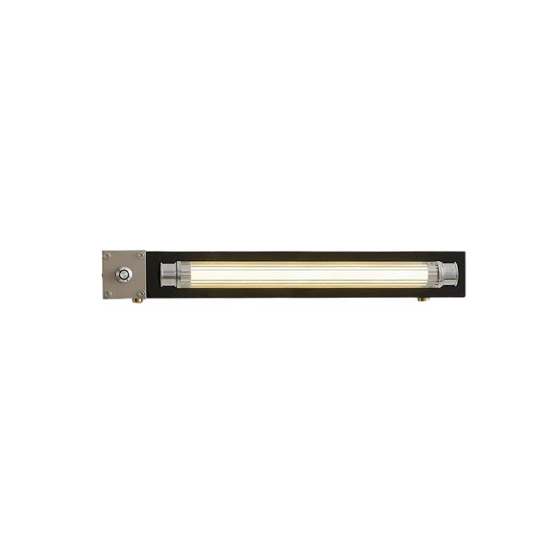 Cutshall Wall Lamp in Nickel finish, close-up on the mounting plate.