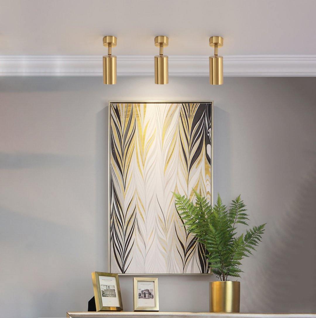 Grover Rotatable Brass Spotlight Wall Light-Neutral Decor