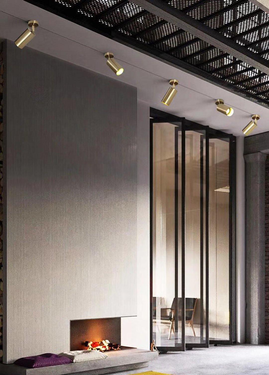 Ezveno Modern Minimalist Brass Ceiling Lamp-Neutral Decor