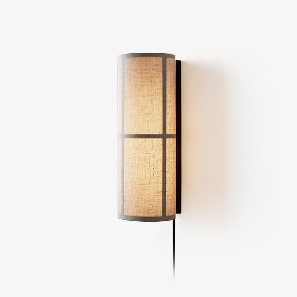 Ivoren Cylinder Nordic Art Plug-in Fabric Wall Lamp-Neutral Decor