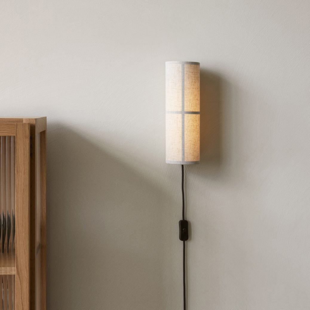 Ivoren Cylinder Nordic Art Plug-in Fabric Wall Lamp-Neutral Decor