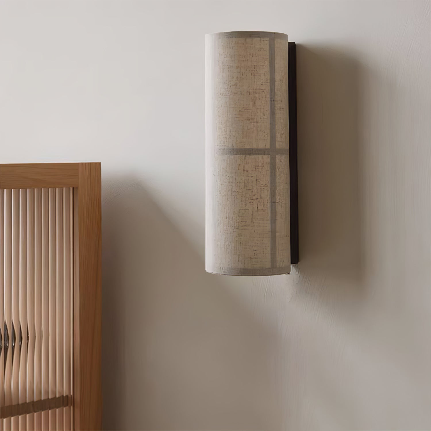 Lustra Wall Lamp Cylinder Fabric Soft Glow-Neutral Decor