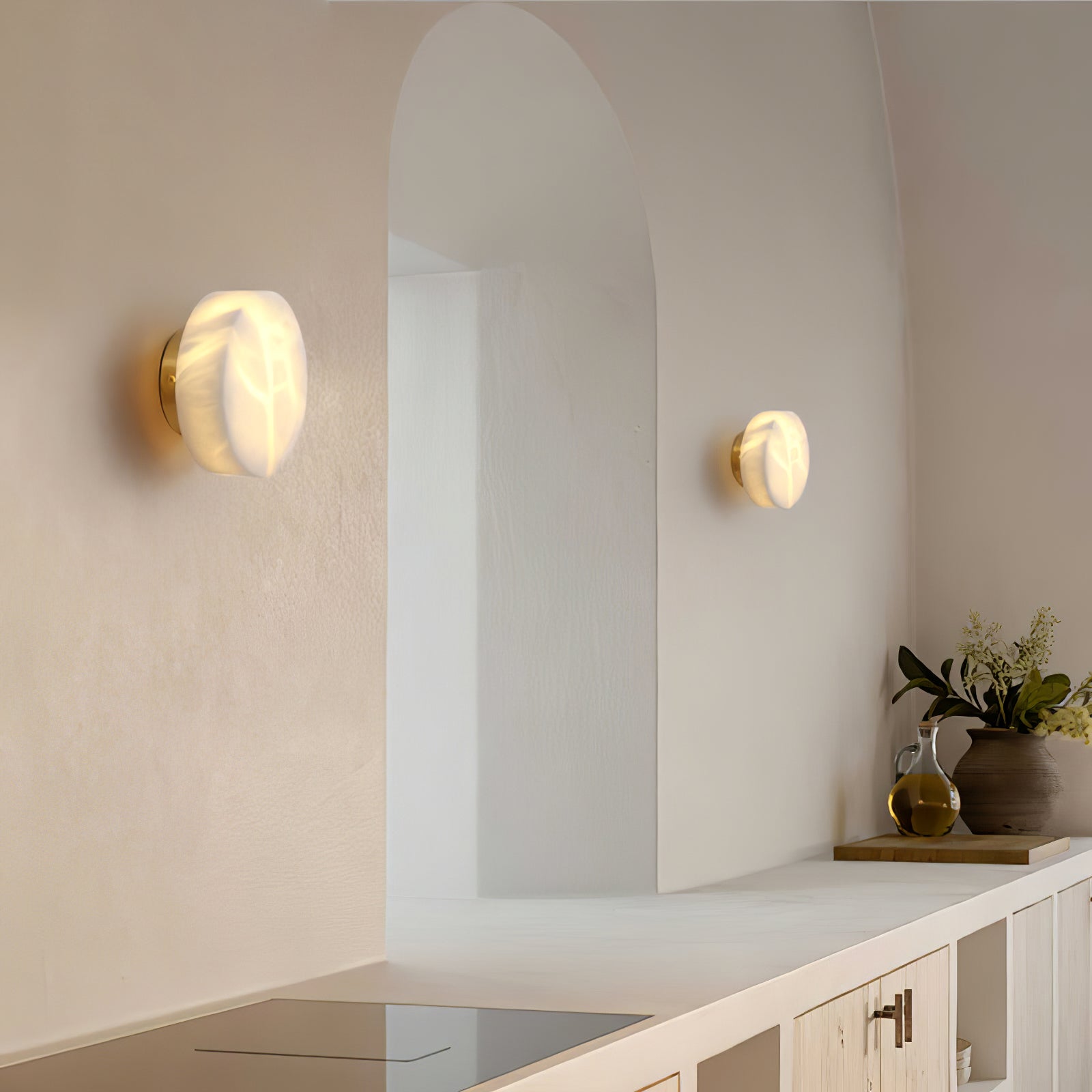Erona Alabaster Wall Light-Neutral Decor