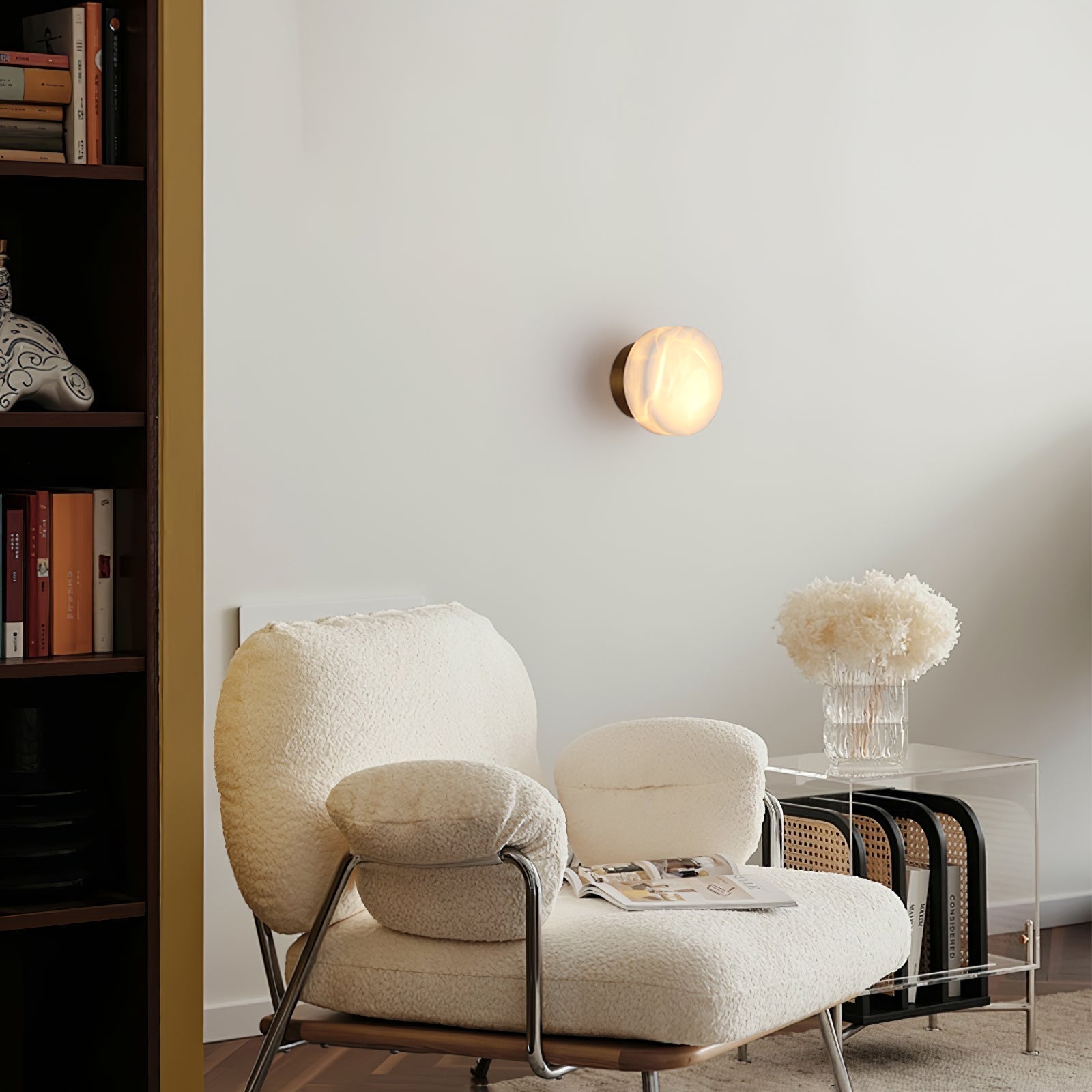 Erona Alabaster Wall Light-Neutral Decor