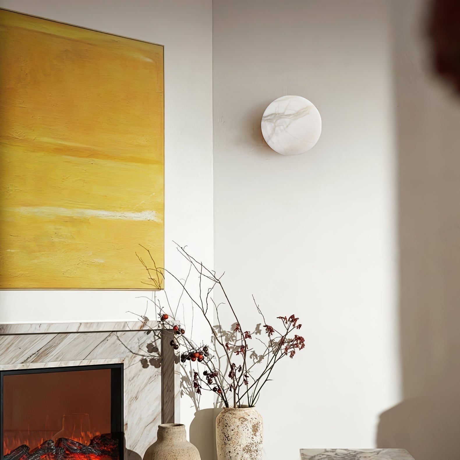 Erona Alabaster Wall Light-Neutral Decor