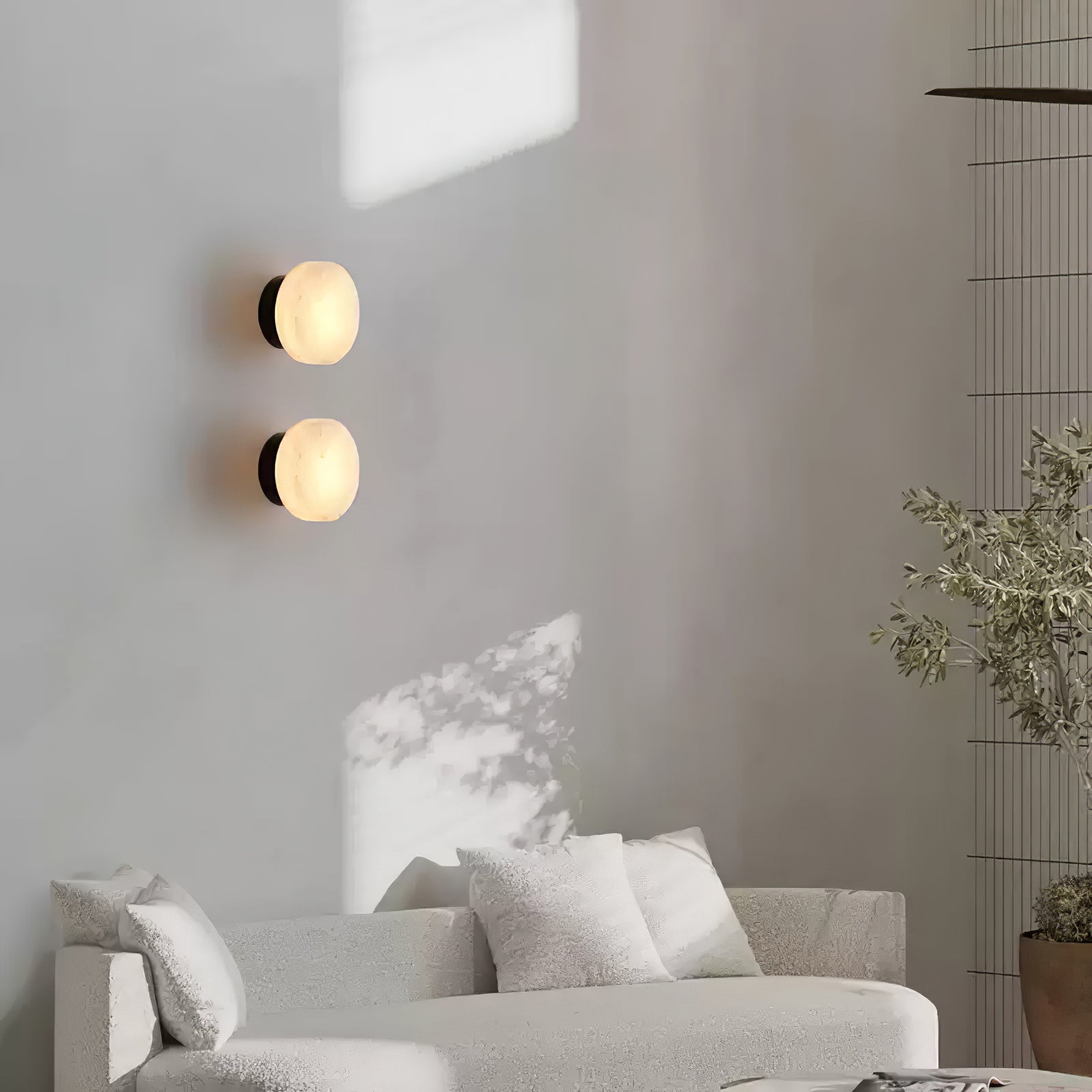 Erona Alabaster Wall Light-Neutral Decor