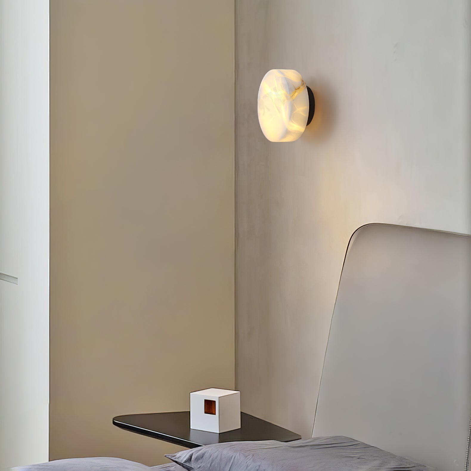 Erona Alabaster Wall Light-Neutral Decor