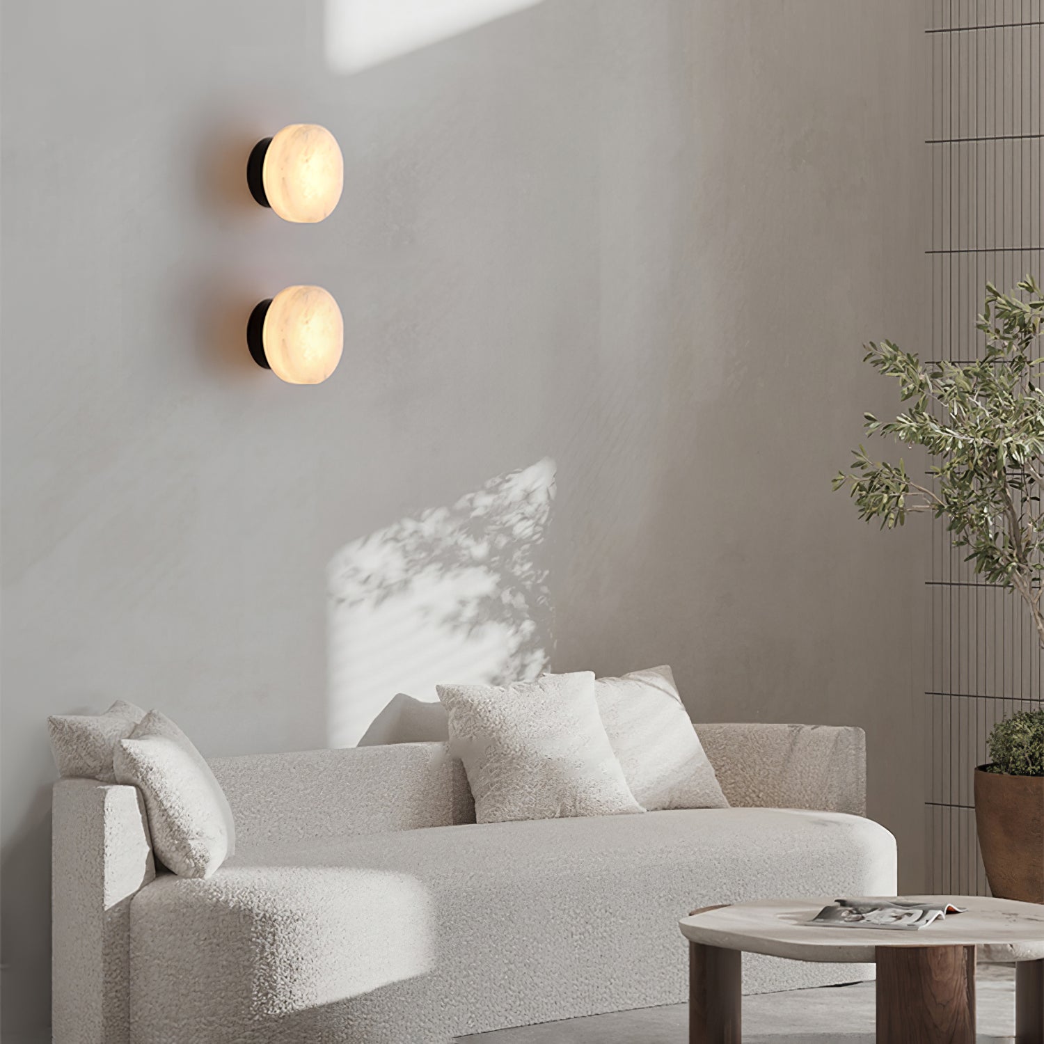 Erona Alabaster Wall Light-Neutral Decor