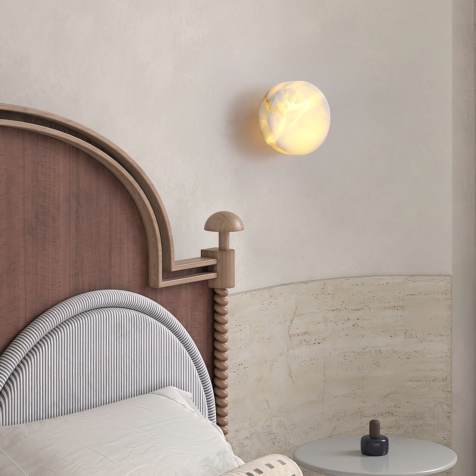 Erona Alabaster Wall Light-Neutral Decor