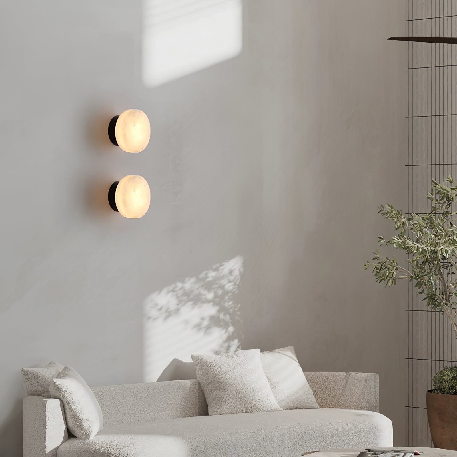 Erona Alabaster Wall Light-Neutral Decor