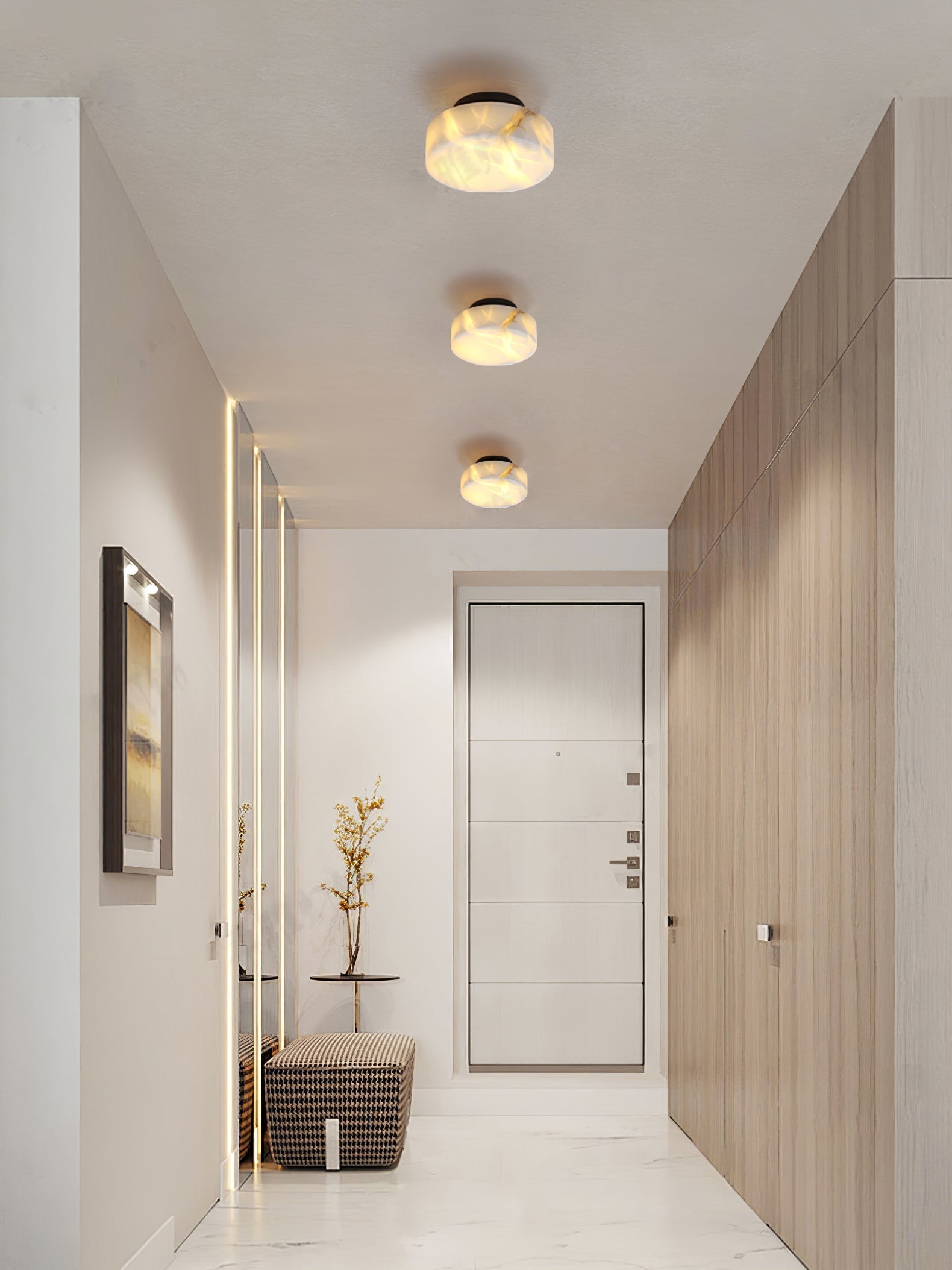 Erona Alabaster Wall Light-Neutral Decor