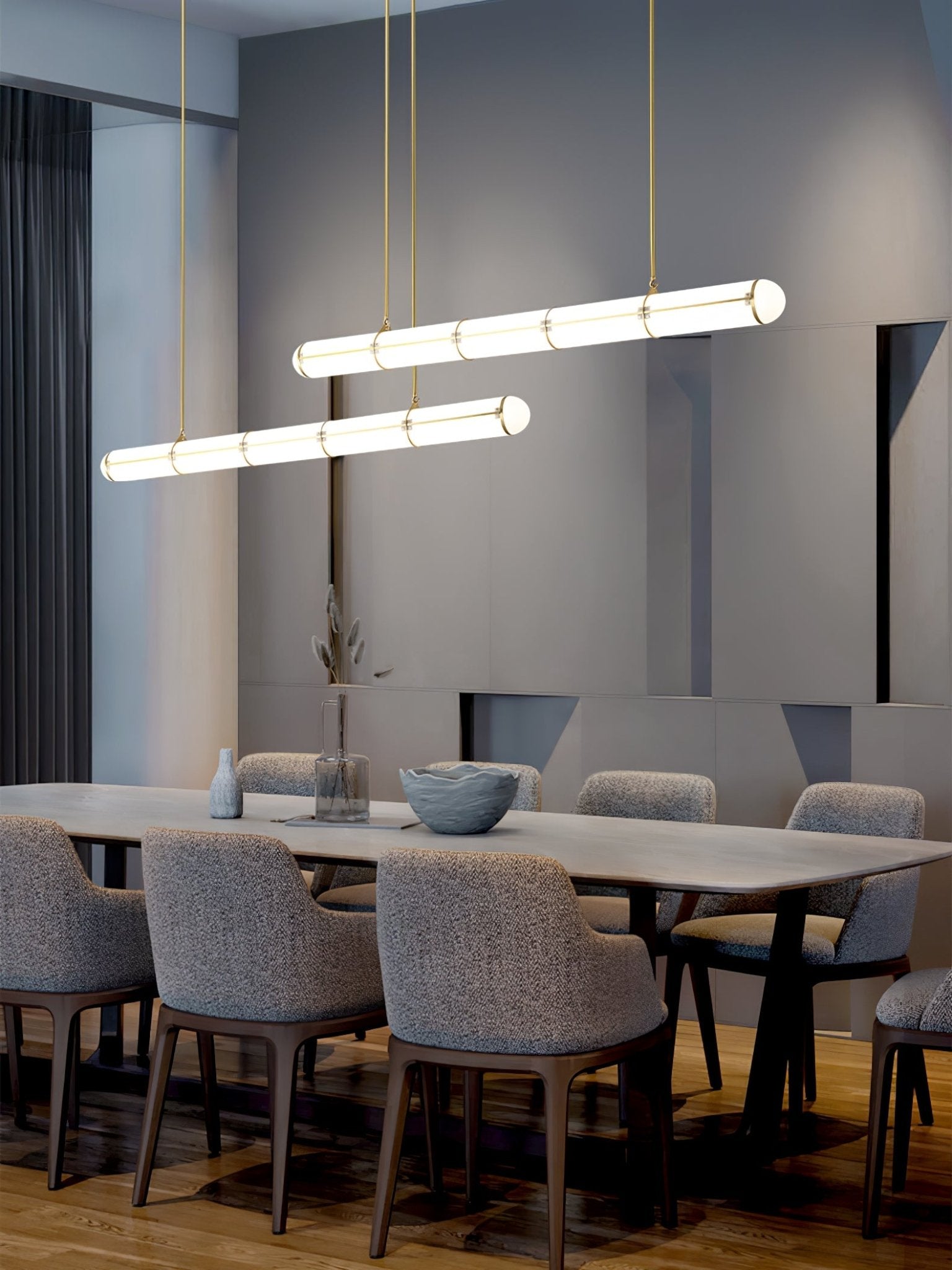 Lustra Pendant Light Cylindrical Endless Dining-Neutral Decor