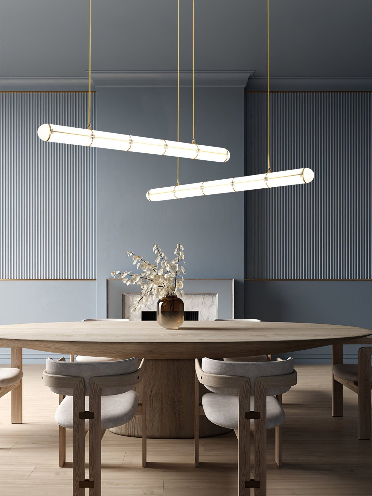 Lustra Pendant Light Cylindrical Endless Dining-Neutral Decor