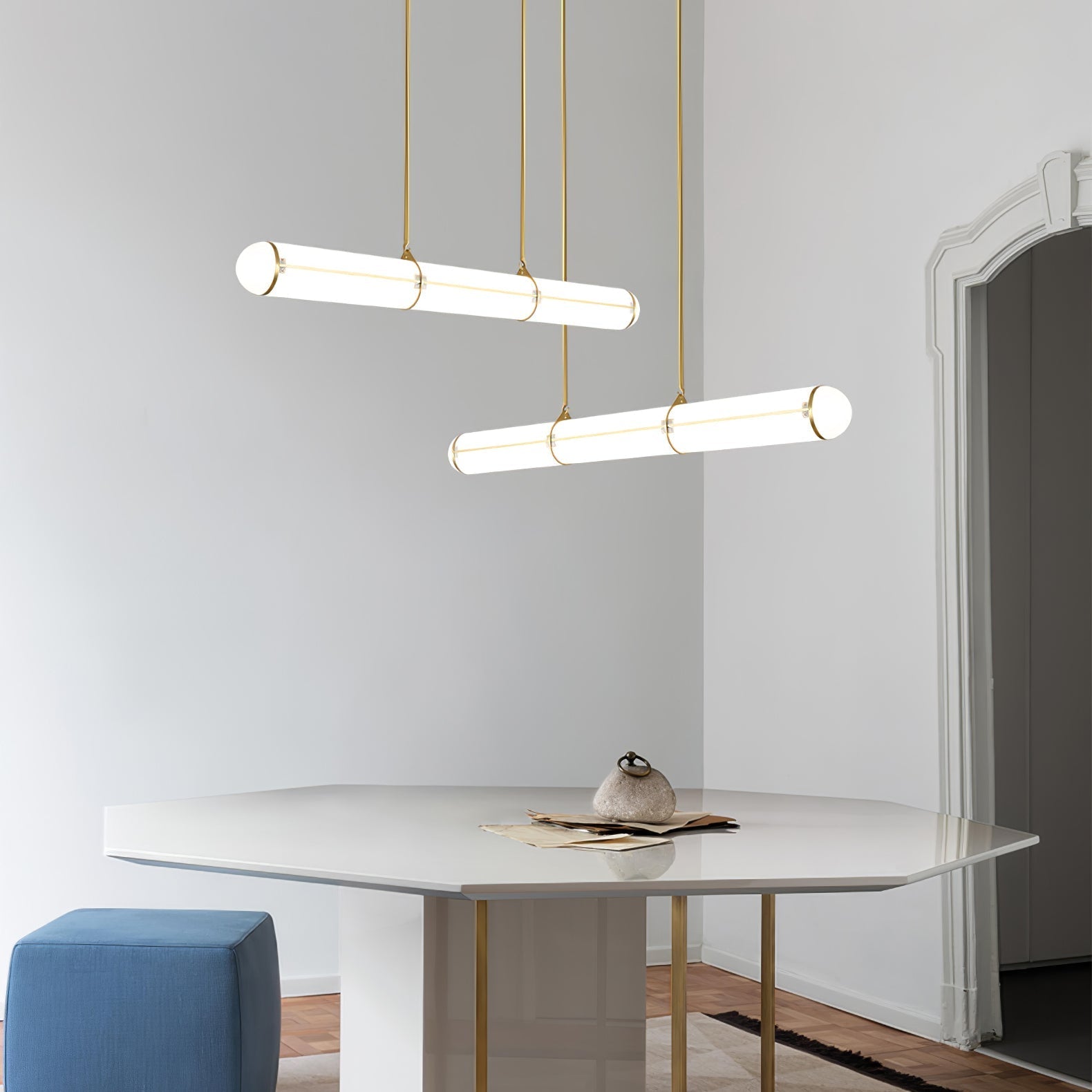 Lustra Pendant Light Cylindrical Endless Dining-Neutral Decor