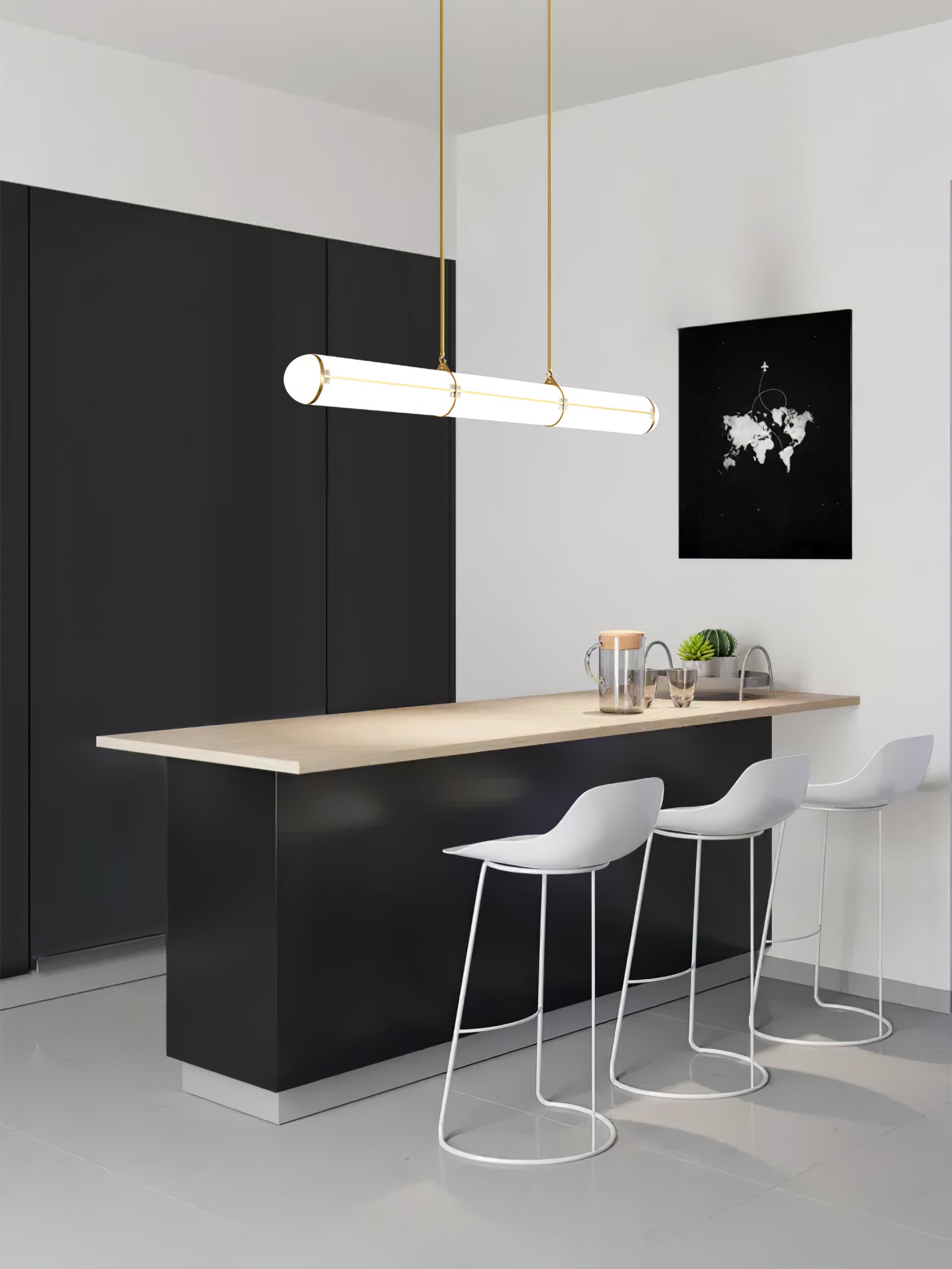 Lustra Pendant Light Cylindrical Endless Dining-Neutral Decor