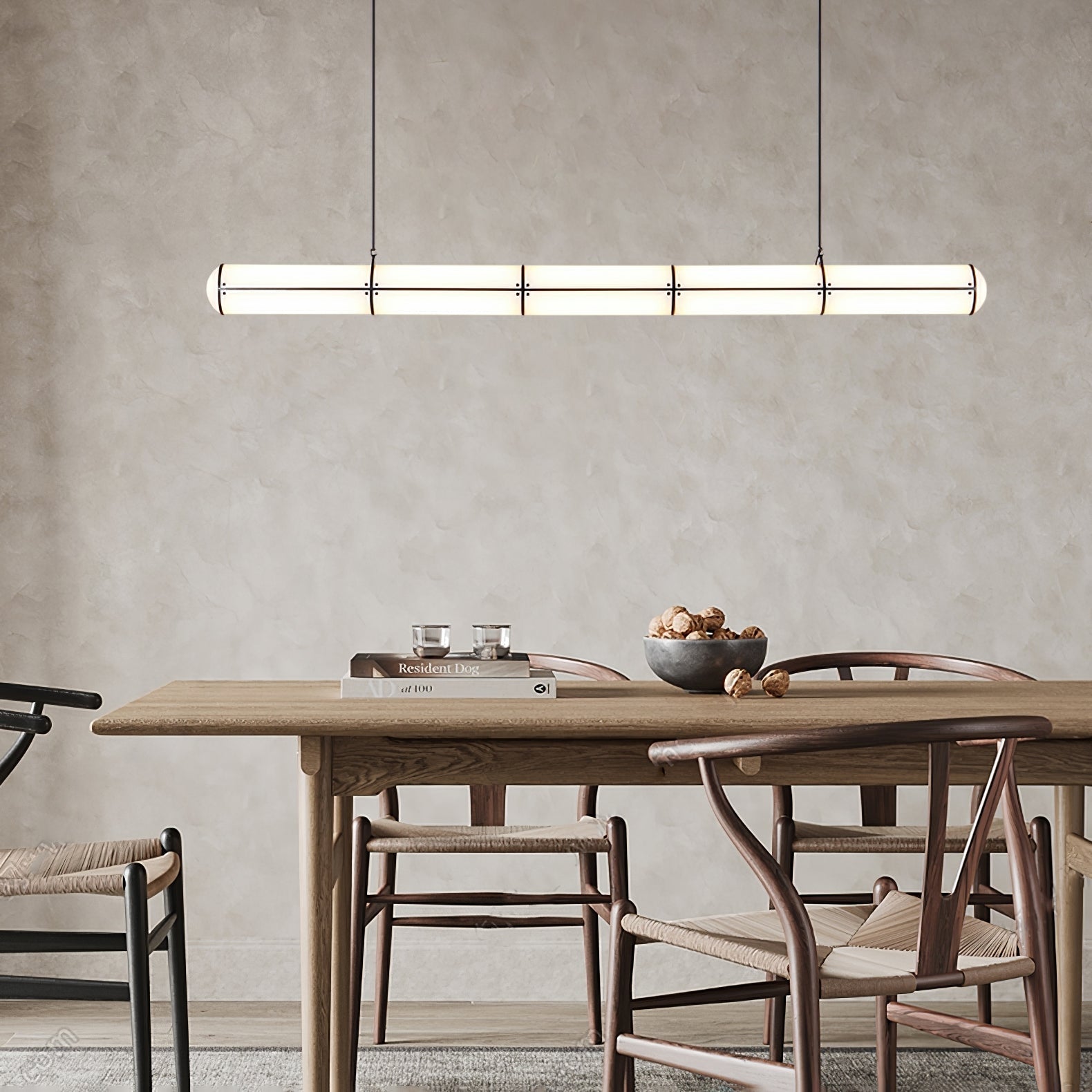 Lustra Pendant Light Cylindrical Endless Dining-Neutral Decor