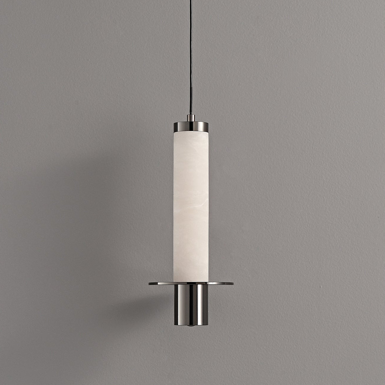 Lyra Slim Alabaster Cylindrical Pendant Lamp-Neutral Decor