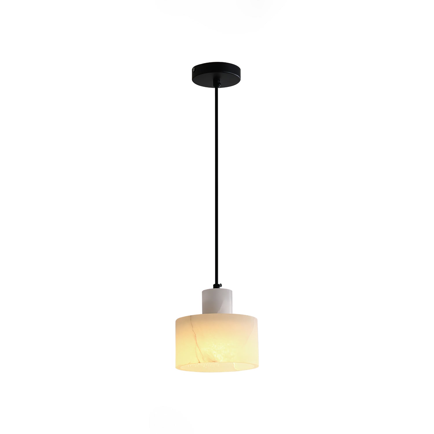 Alabaster Pendant Lgiht Dual Cylindrical-Neutral Decor