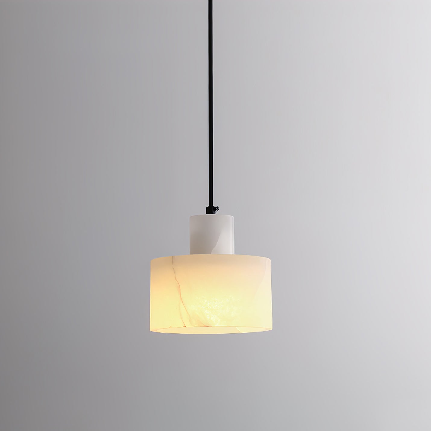 Alabaster Pendant Lgiht Dual Cylindrical-Neutral Decor