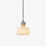 Alabaster Pendant Lgiht Dual Cylindrical-Neutral Decor