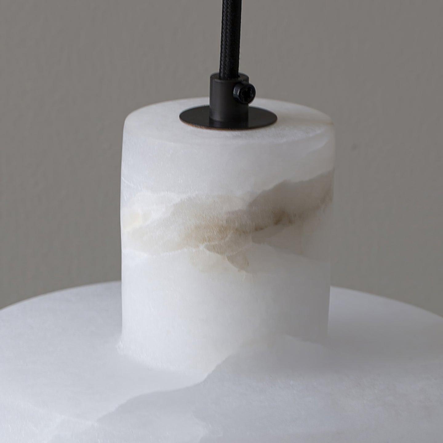 Alabaster Pendant Lgiht Dual Cylindrical-Neutral Decor