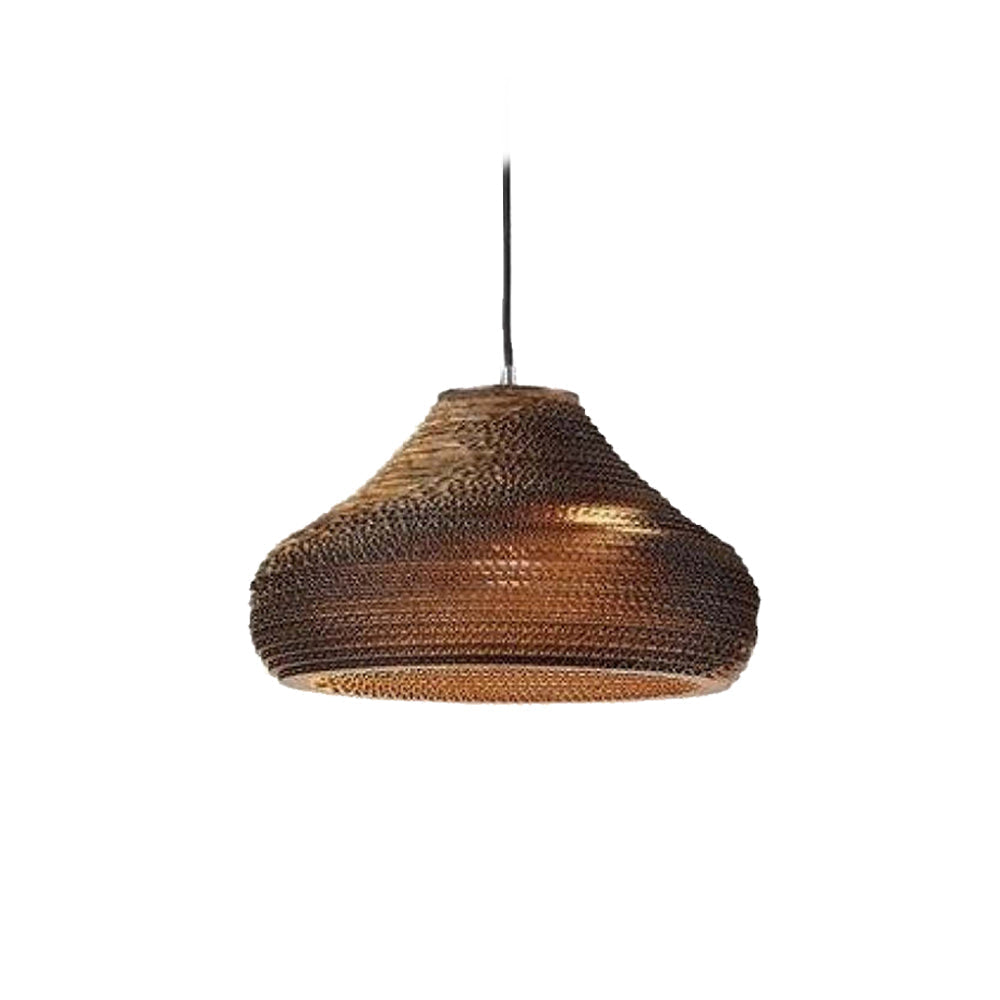 Muto Pastoral Silkworm Rustic Paper Pendant Light - Neutral Decor